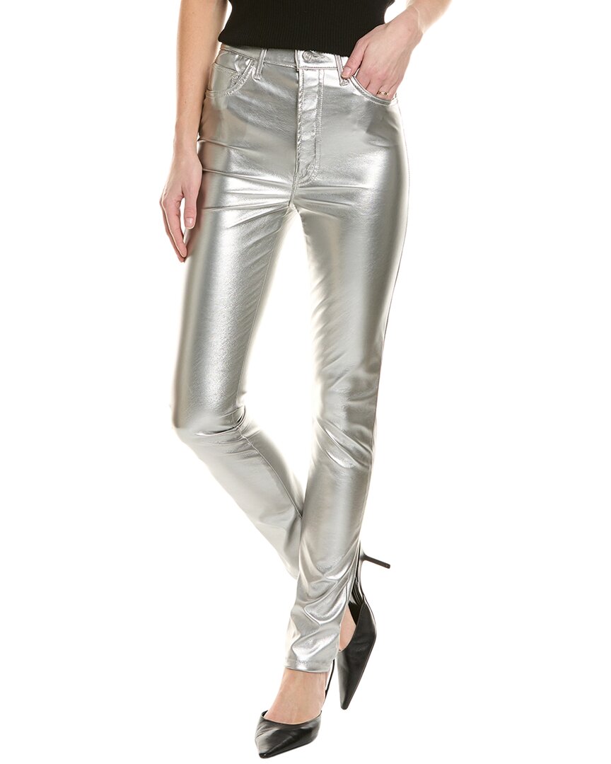 Shop Mother High-waist Rail Skimp Silver Dagger Skinny Jean