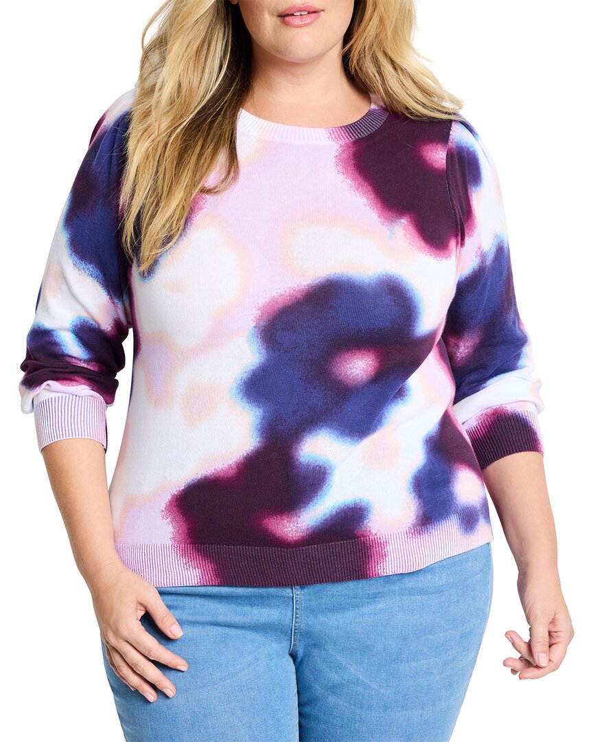 Nic + Zoe Nic+zoe Blossom Blur Cotton Sweater