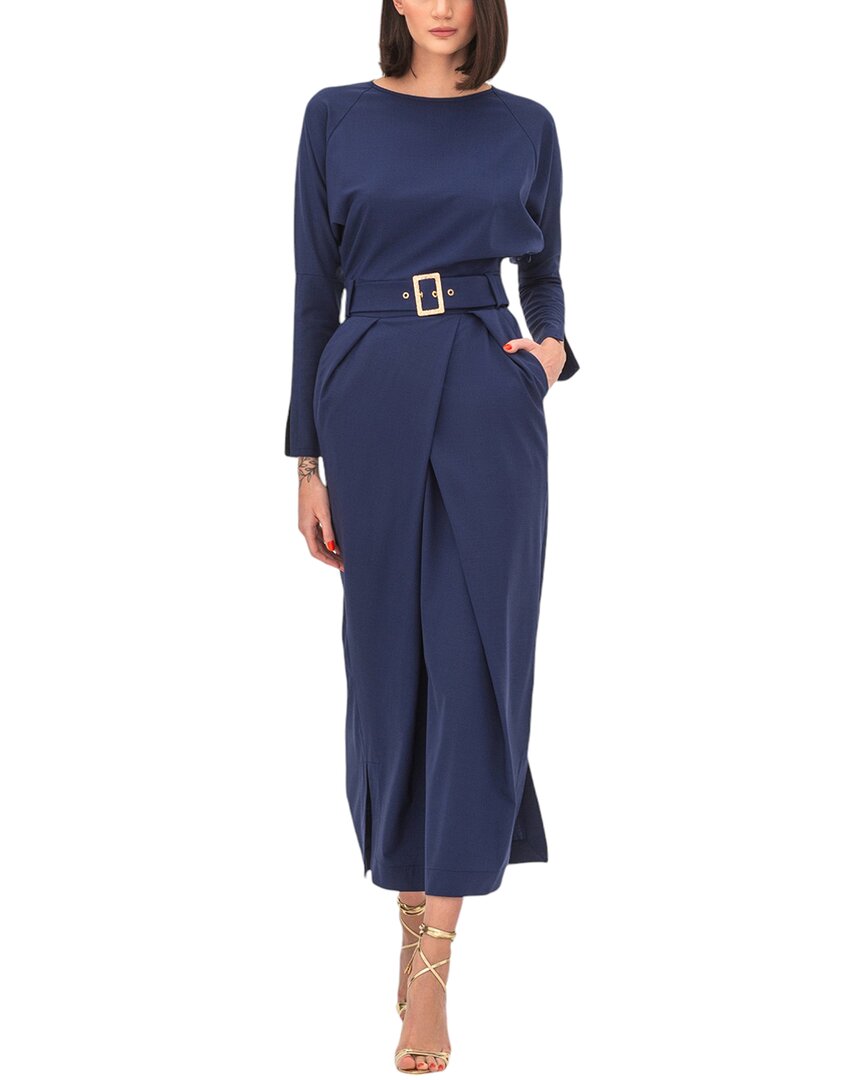 Shop Bgl Wool-blend Midi Dress