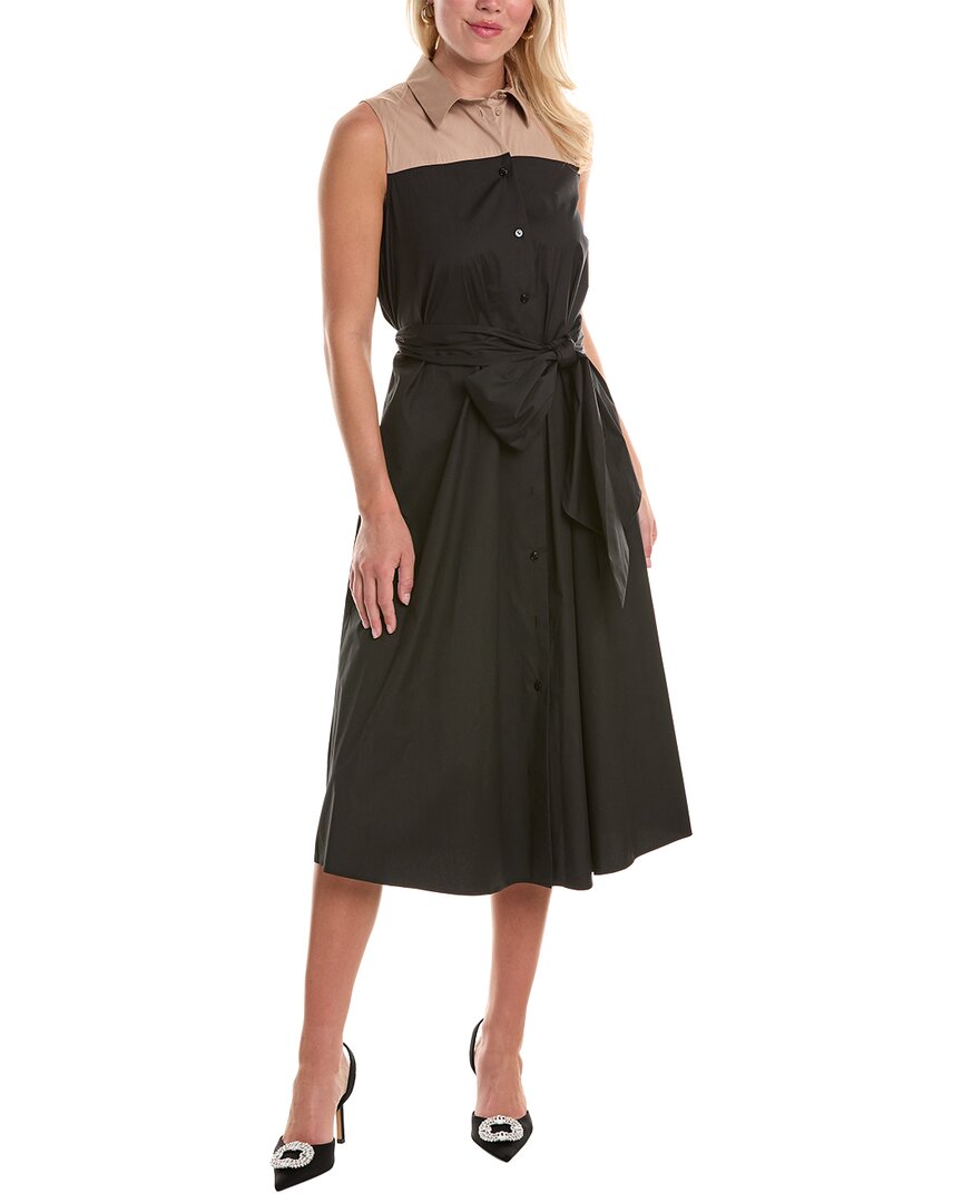 Paule Ka Midi Shirtdress In Black