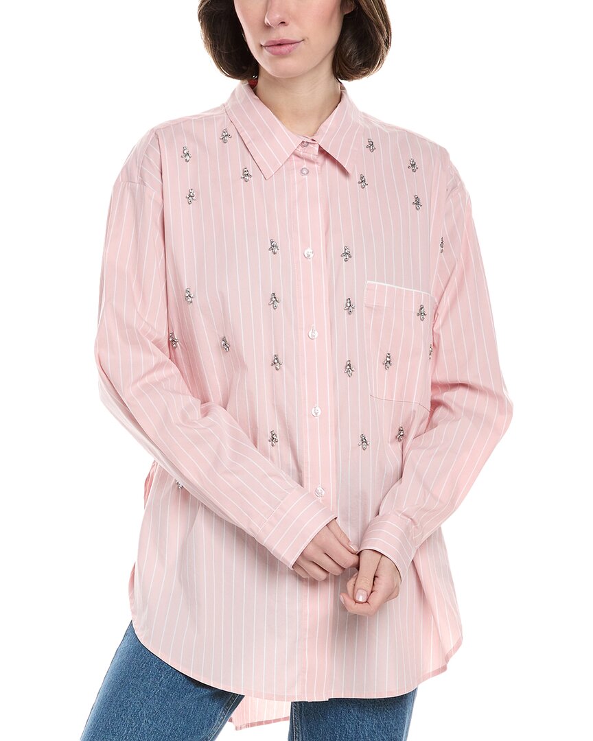 Le Superbe Over You Striped Shirt Supernova Stripe In Pink