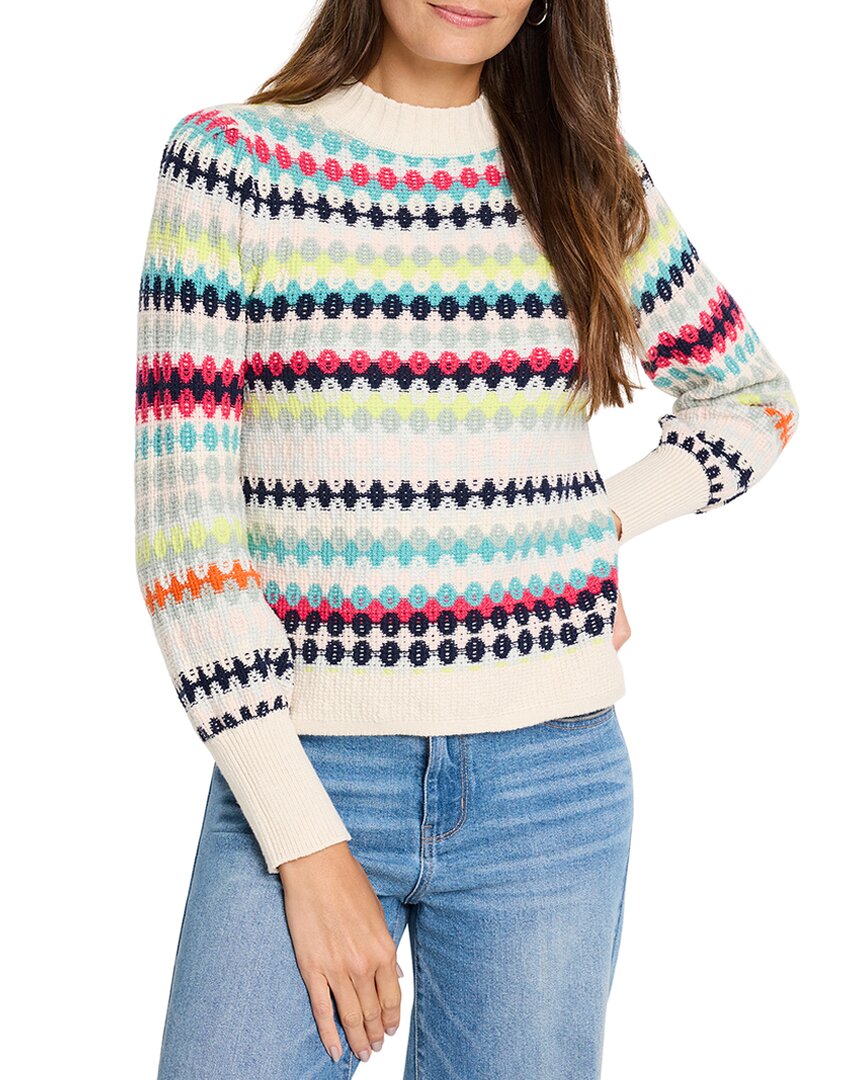NIC + ZOE NIC+ZOE PETITE PATTERN WAFFLE STITCH SWEATER