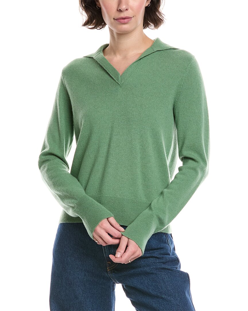 Vince Wool & Cashmere-blend Polo Sweater In Green