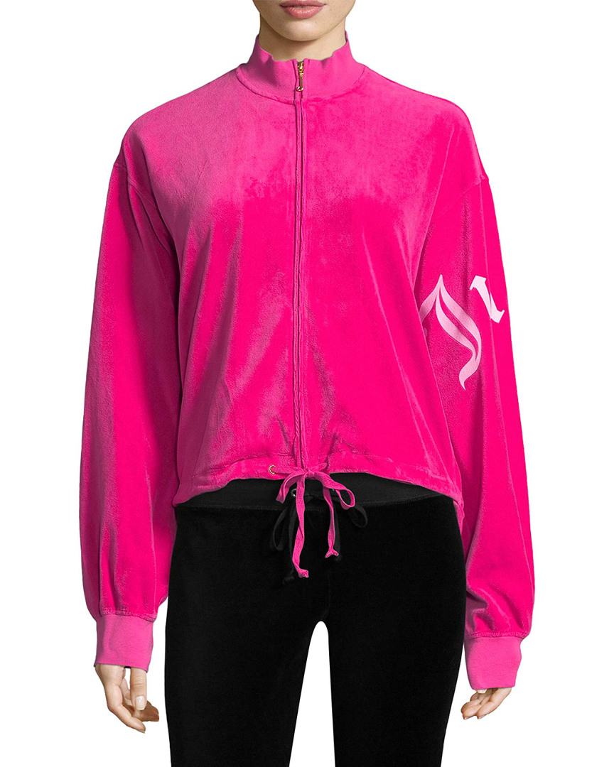 Juicy Couture Velour Batwing Jacket In Pink