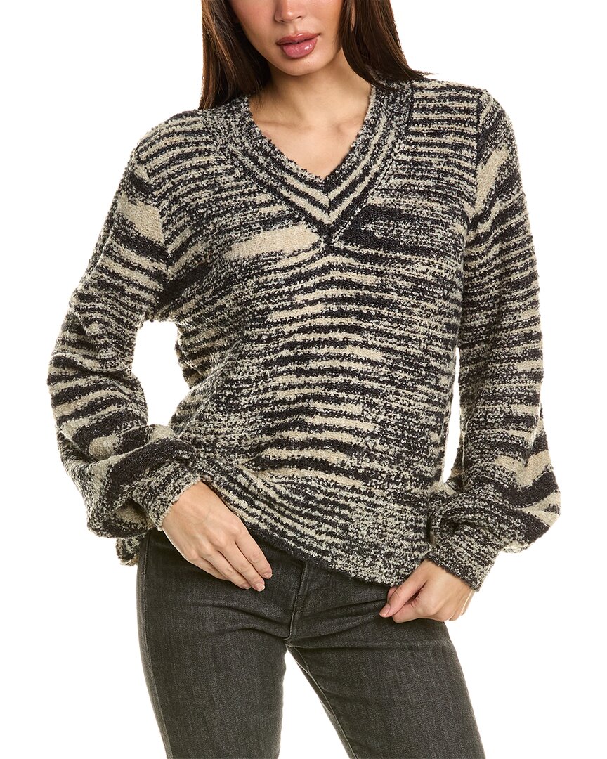 Shop Lovestitch Boucle Wool-blend Sweater In Black