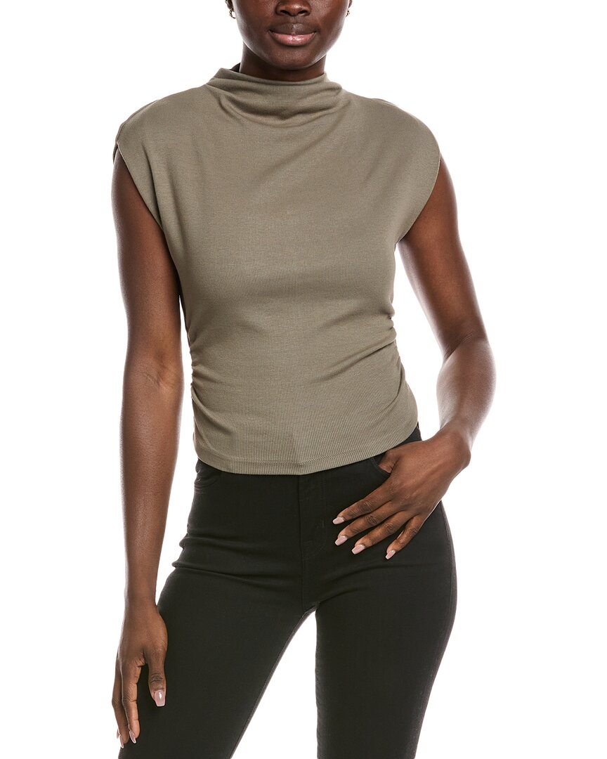 Michael Stars Amara Mock Neck Top In Green