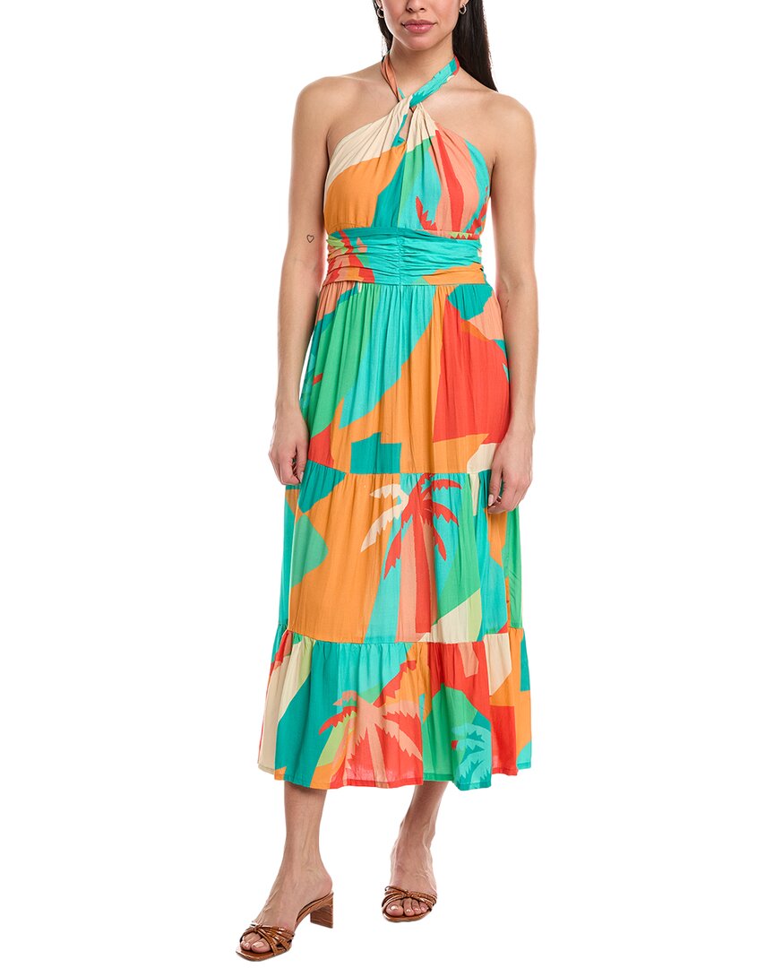 Z & L Europe Hali Maxi Dress In Orange