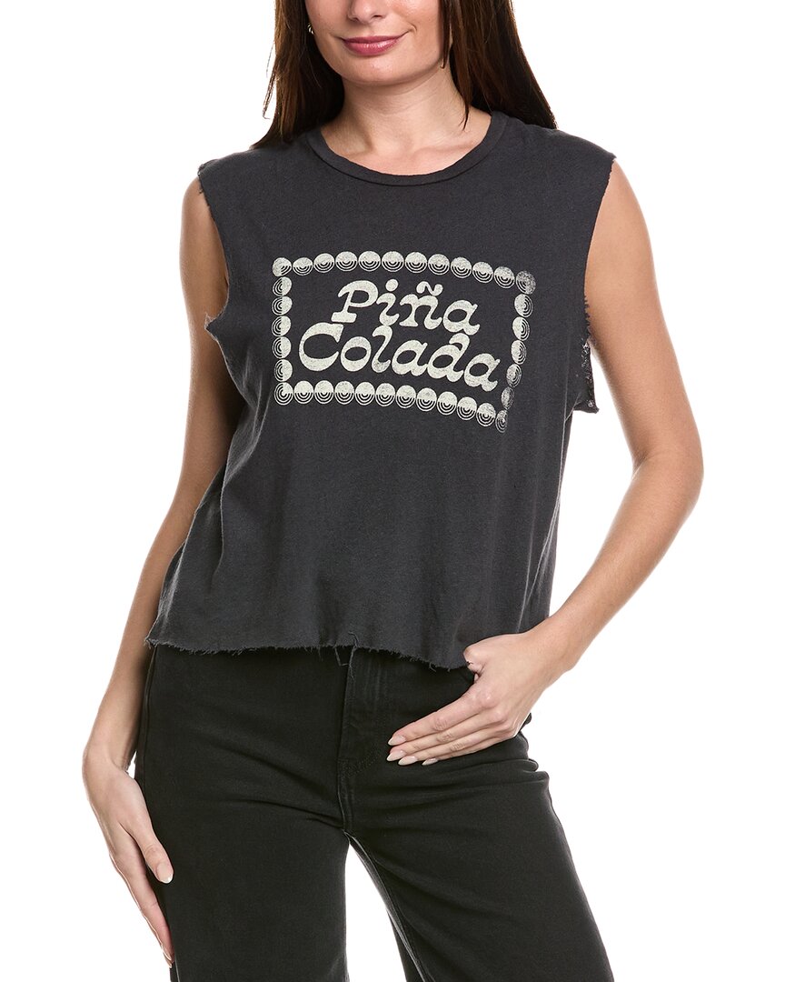 Mother The Lil Goodie Goodie Chopped Tee In Pina Colada In Grey