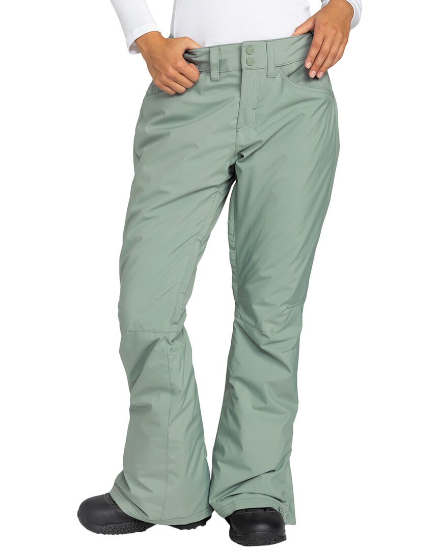 Roxy Chloe Kim Waterproof Shell Snow Pants In Green