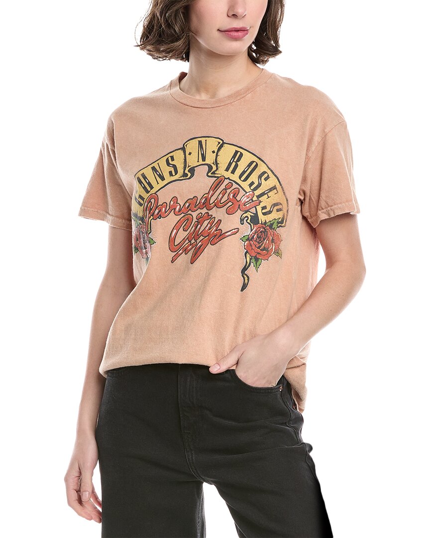 Dirty Cotton Scoundrels Guns N Roses Paradise City T-shirt In Pink