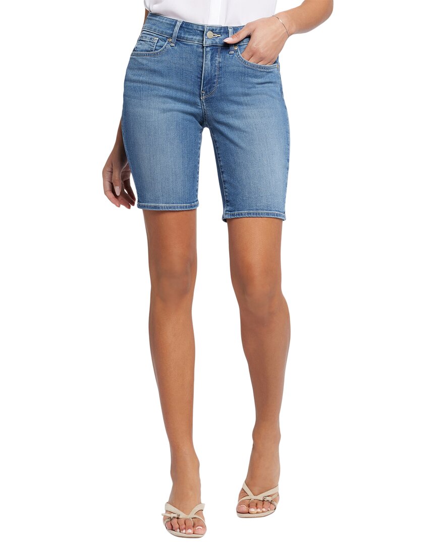 Nydj Plus Briella Womens Faded Denim Denim Shorts