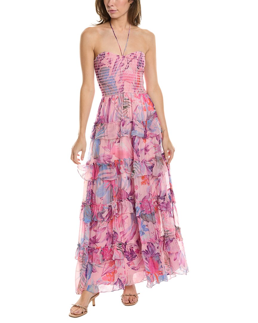 Shop Rococo Sand Zazu Tiered Maxi Dress In Pink