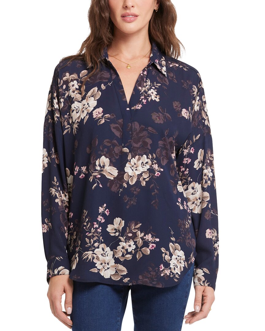 Nydj Becky Recycled Polyester Georgette Blouse