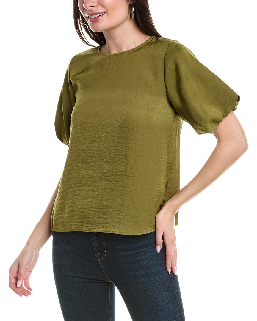 Shop Vince Camuto Puff Sleeve Blouse In Green