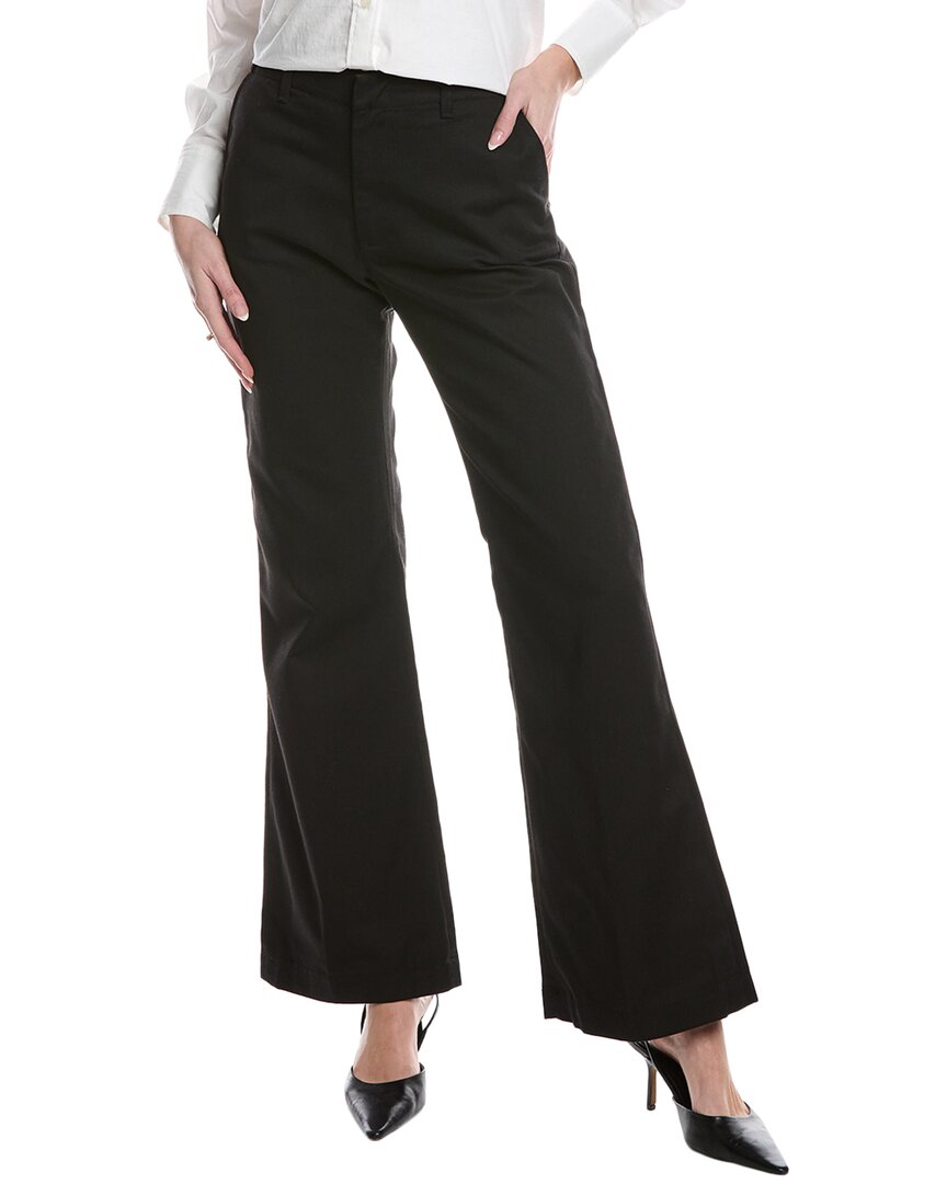 Re/done Mid-rise Flared Trouser Black Jean In Black