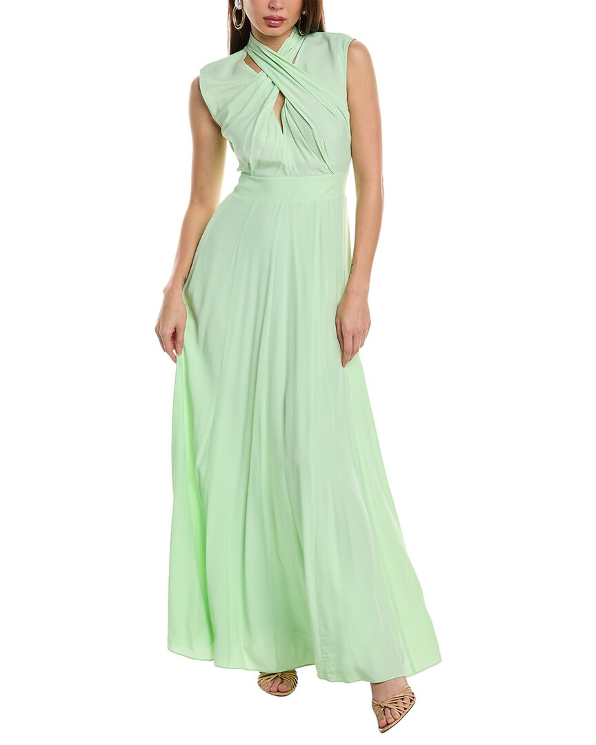 Diane Von Furstenberg Mallery Cross-over Maxi Dress In Green