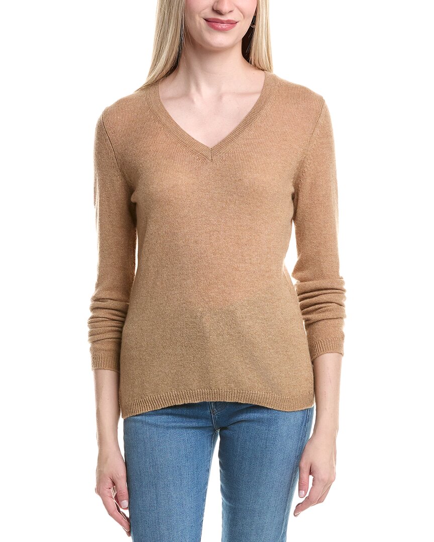 Forte Cashmere V-neck Cashmere Sweater In Black