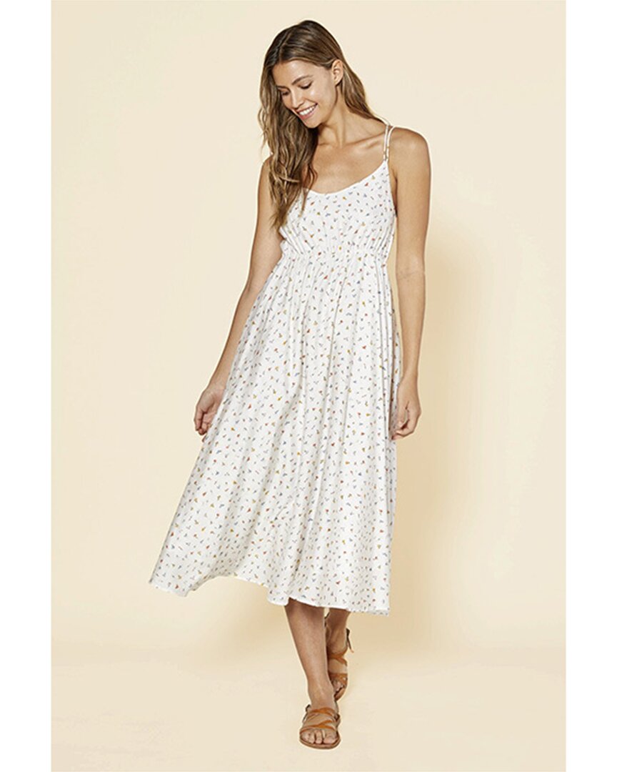 Shop Outerknown La Luna Cami Silk-blend Dress In White