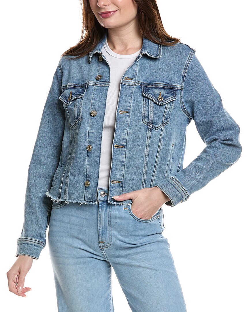 7 For All Mankind Classic Trucker Jacket In Blue