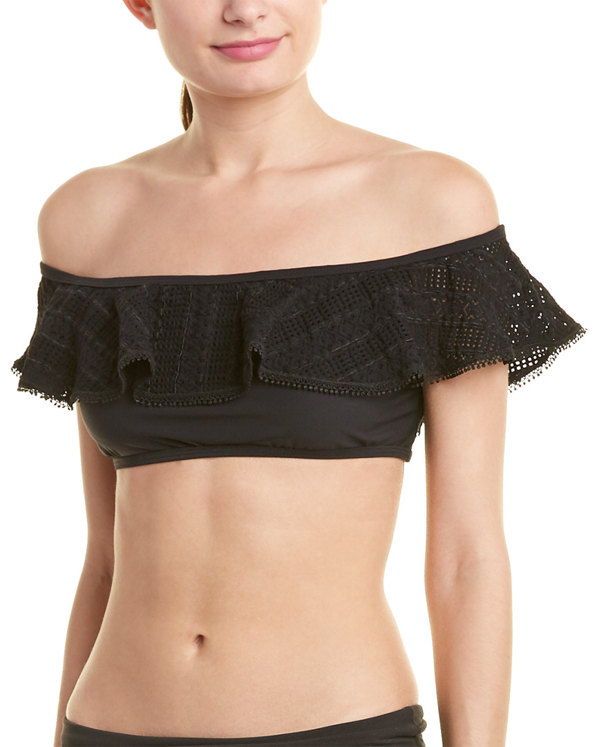 Image of Jonathan Simkhai Crochet Ruffle Bikini Top