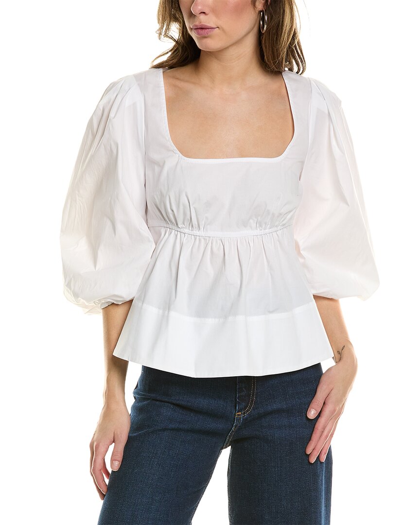 Shop Staud Sophie Top In White