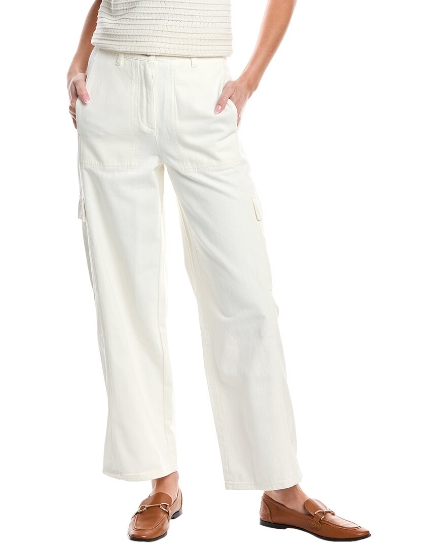 Eileen Fisher Wide Flare Cargo Pant In Tan