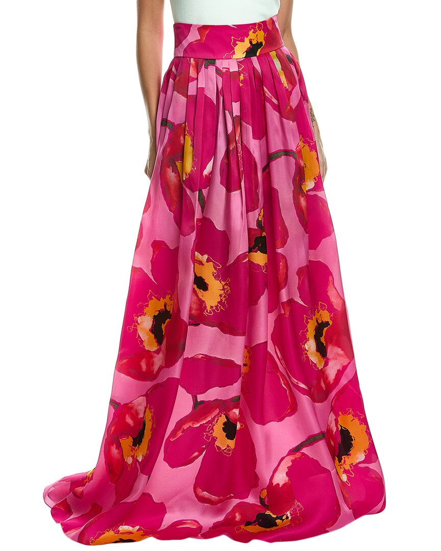 Shop Carolina Herrera Full Silk Ball Skirt In Pink