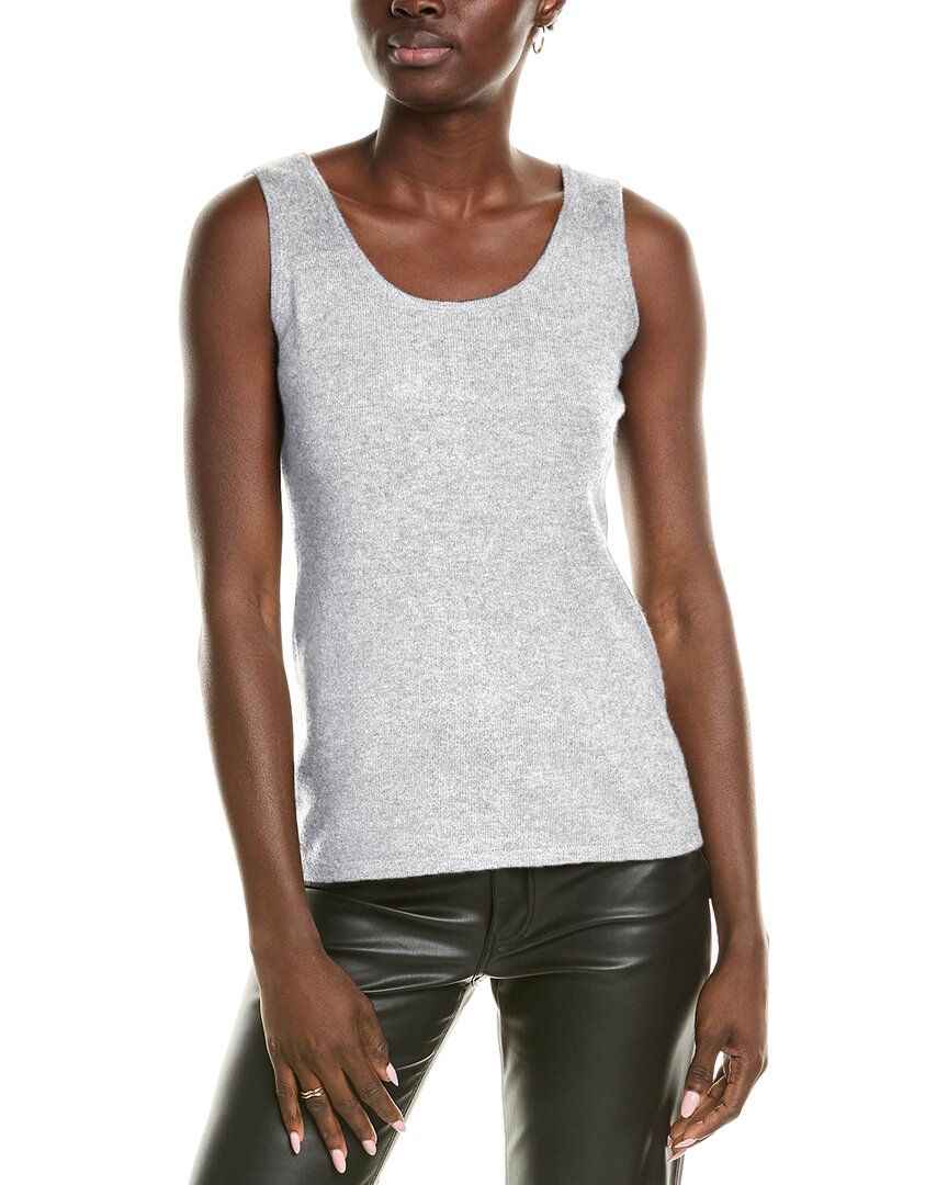 Sofiacashmere Luxe Cashmere Tank In Grey