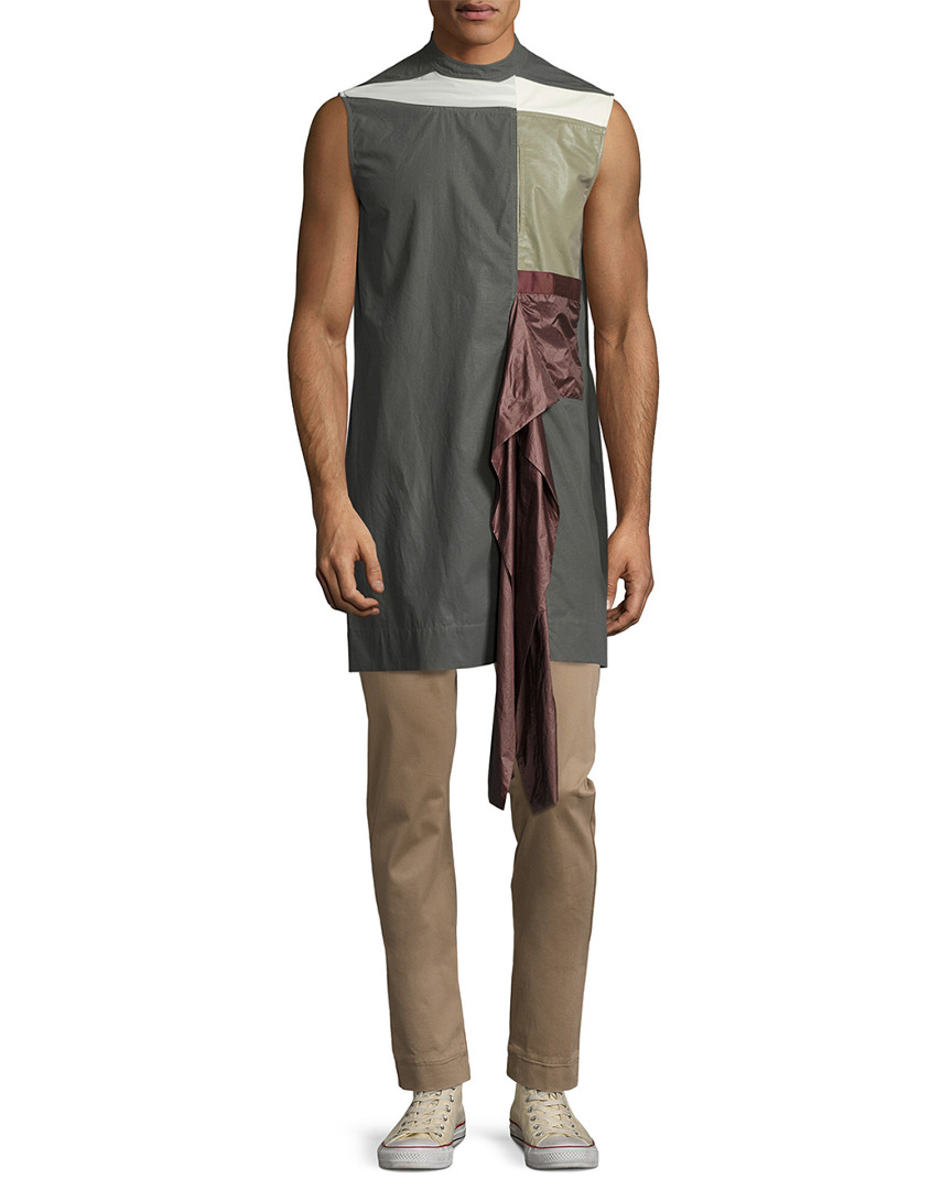 Image of Rick Owens Woven Spliced Top