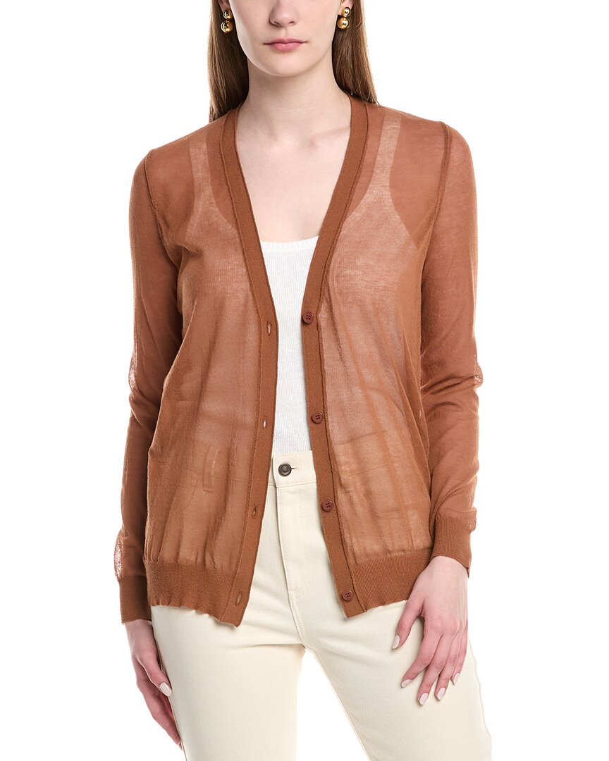 LAFAYETTE 148 LAFAYETTE 148 NEW YORK V-NECK BUTTON FRONT WOOL-BLEND CARDIGAN