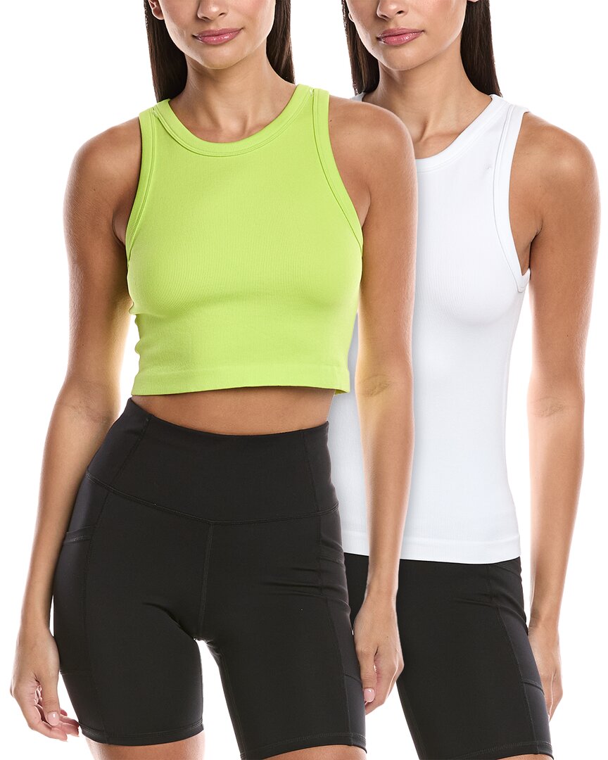 Yogalicious 2pk Meet To Greet Crop Tank In Multi