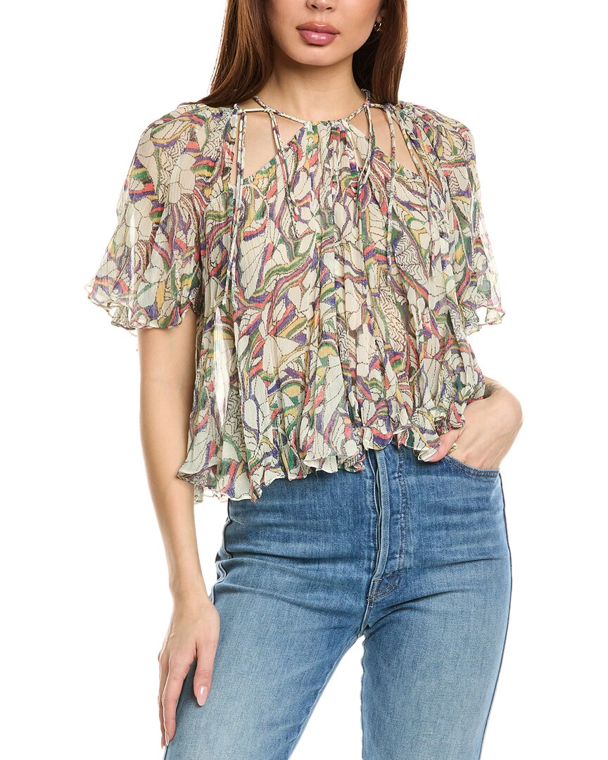 Shop Isabel Marant Étoile Isabel Marant E'toile Silk Blouse In Beige