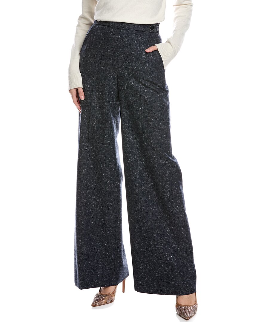 Hugo Boss Tupita Wool-blend Trouser In Blue