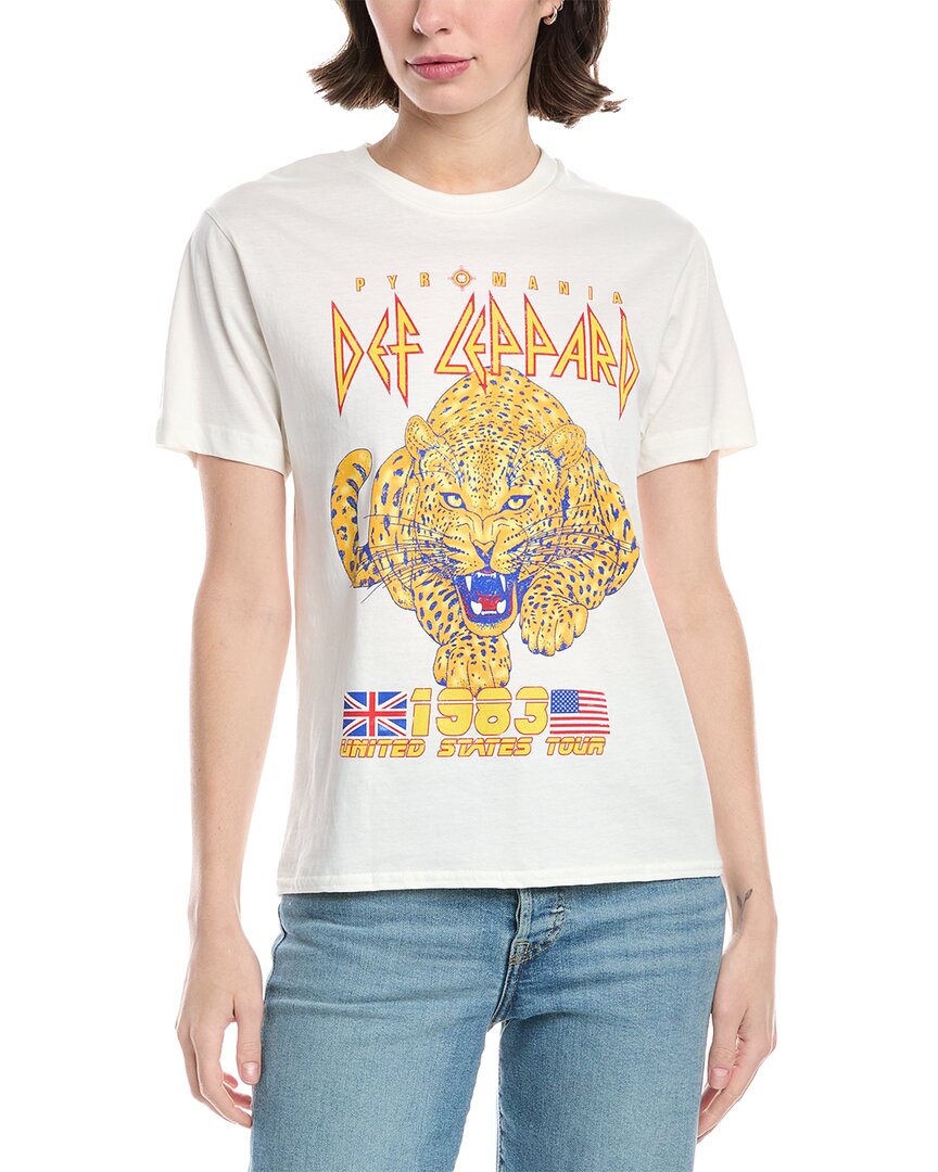 Dirty Cotton Scoundrels Def Leppard Tour 1983 T-shirt In White
