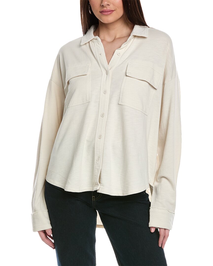 Shop Splendid Amara Pocket Button-down Shirt In White