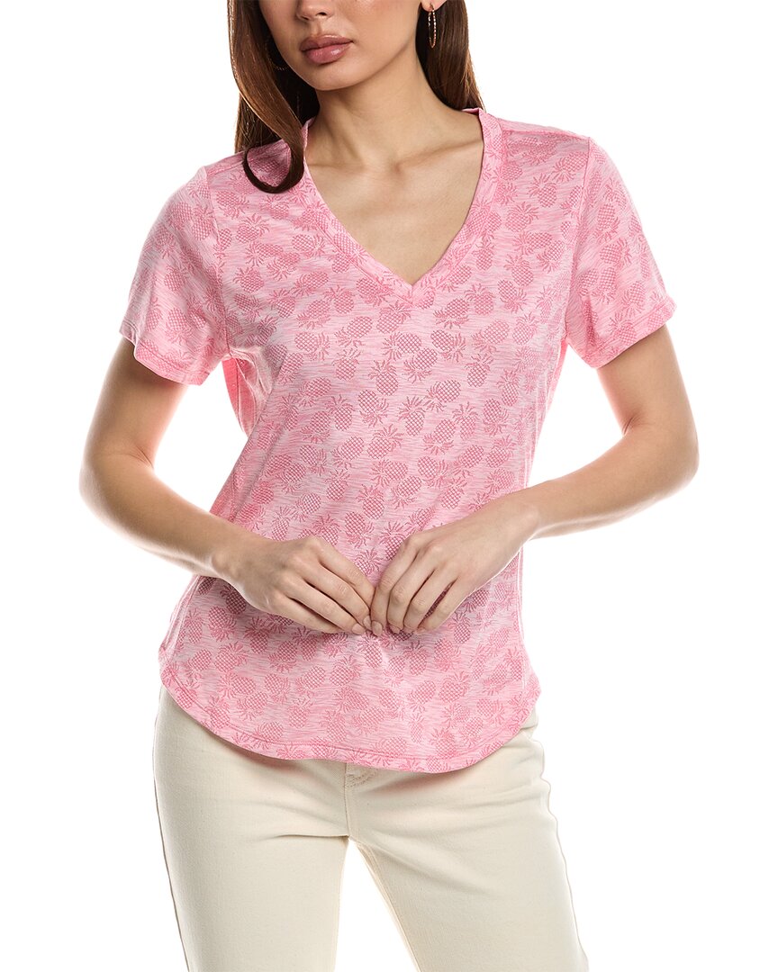 Tommy Bahama Palm Coast Pineapple T-shirt In Pink