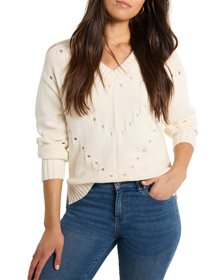 Nic + Zoe Pointelle Cord Sweater