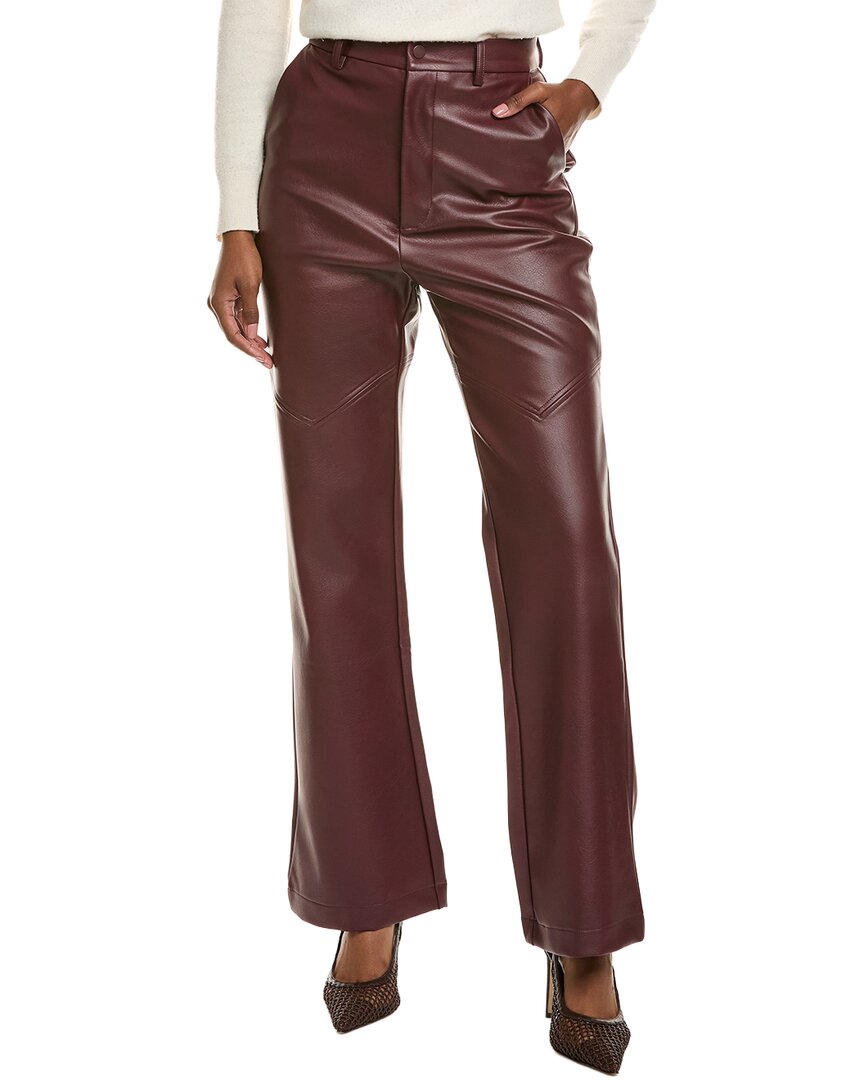 Bardot Karson Faux Leather Pant In Burgundy