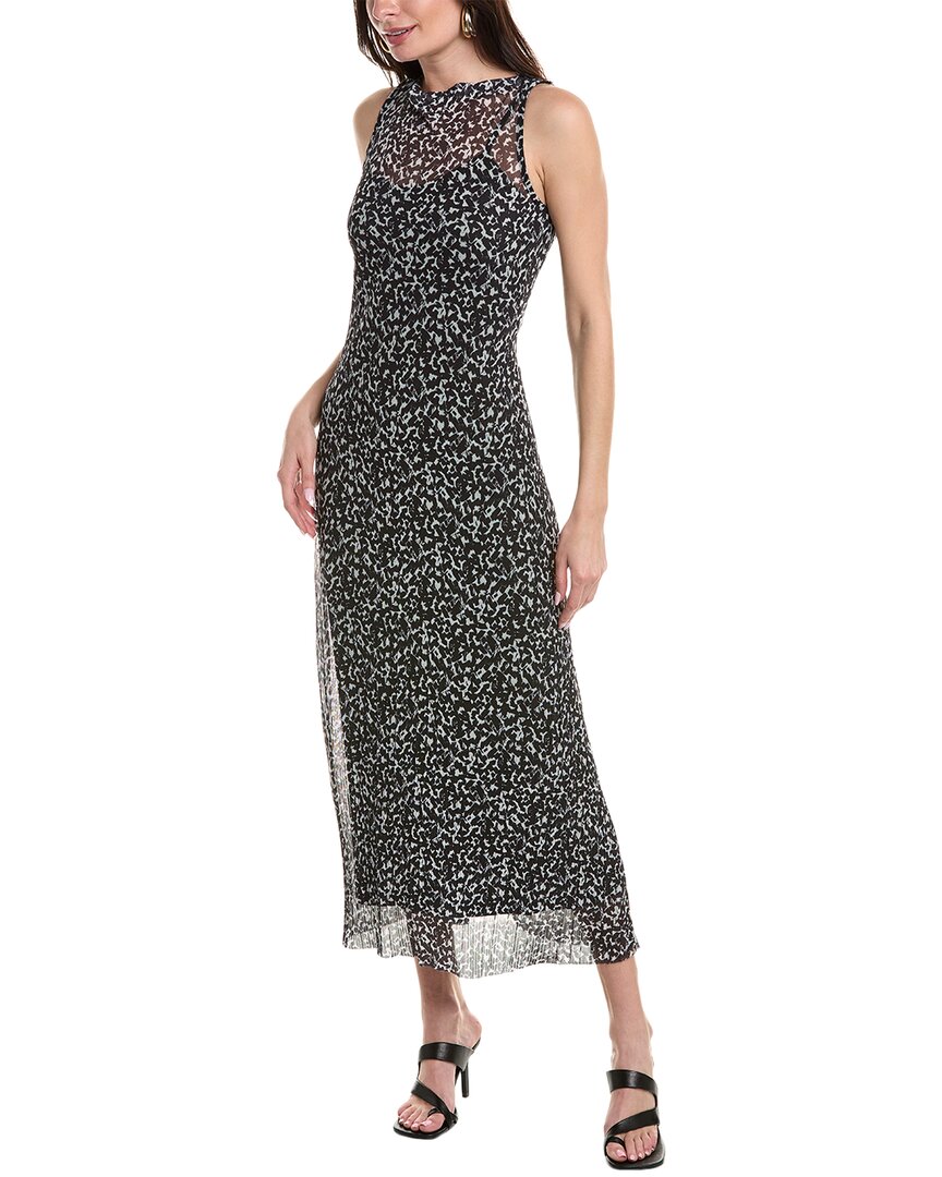 Vince Camuto High Neck Maxi Dress In Black