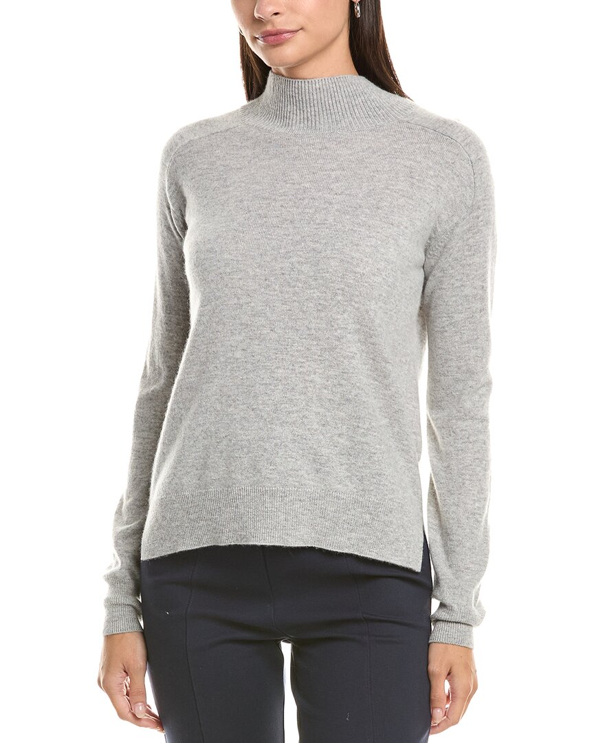 Incashmere Mock Neck Cashmere Sweater In Gray