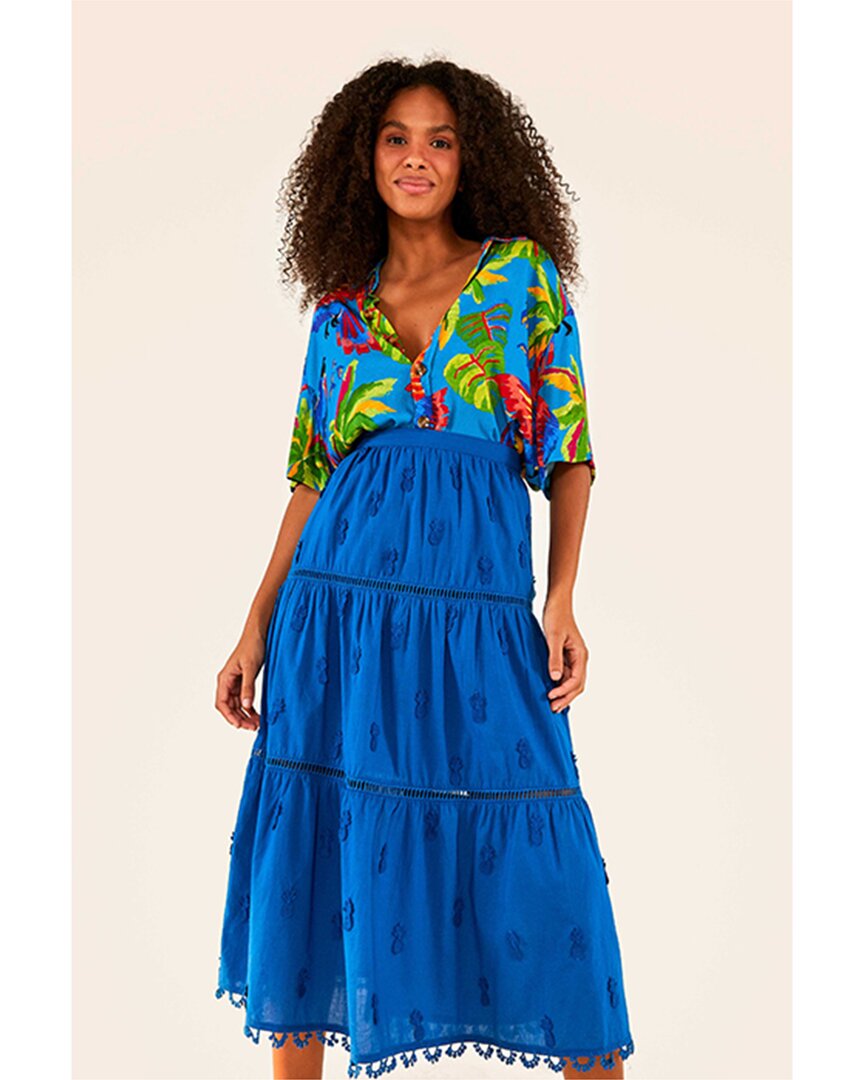 Shop Farm Rio 3d Pineapple Midi Skirt