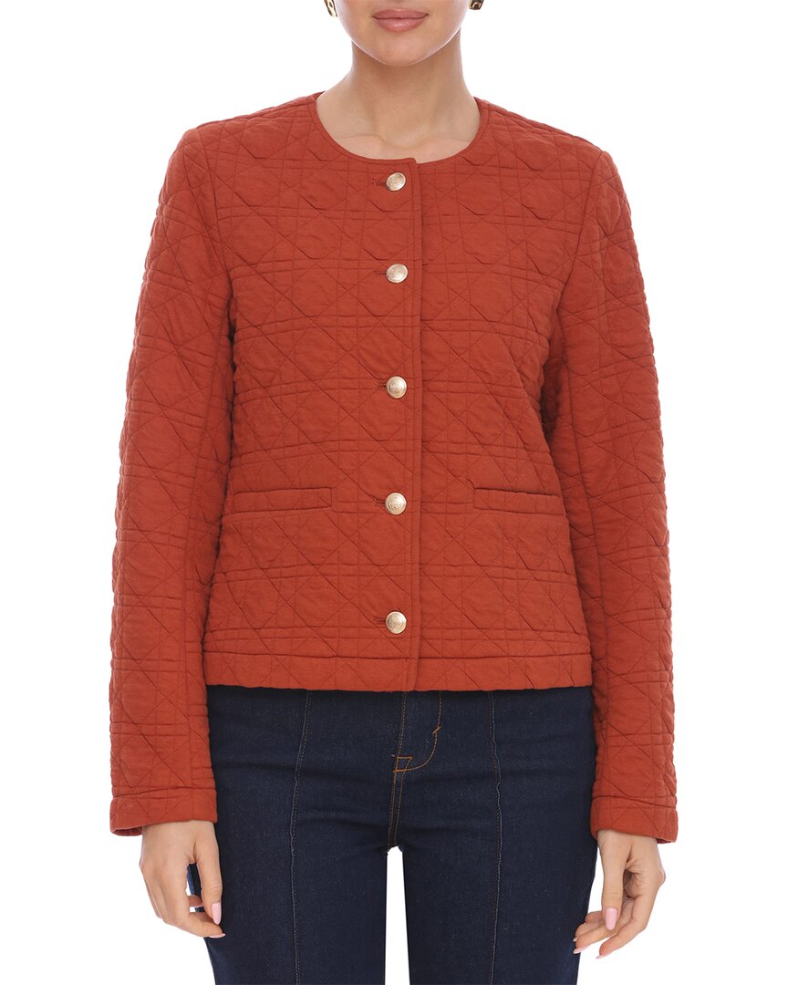 Bagatelle Quilted Jacket In Red