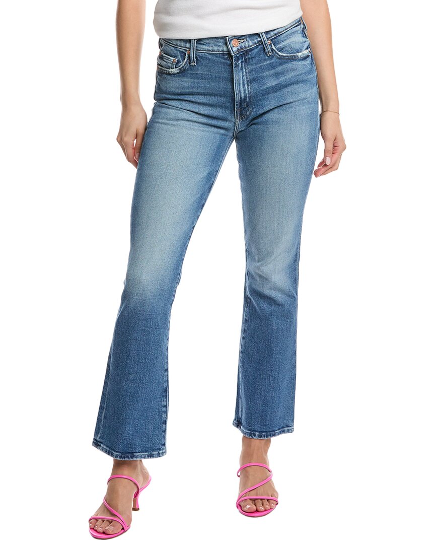 Mother The Outsider Ankle High On The Hog Crop Jean In Blue