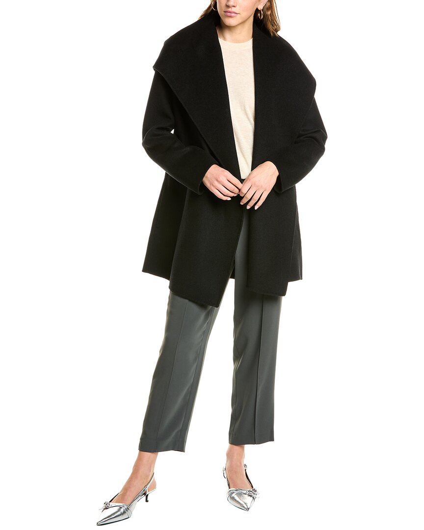 VINCE VINCE HOODED WOOL-BLEND CAR COAT