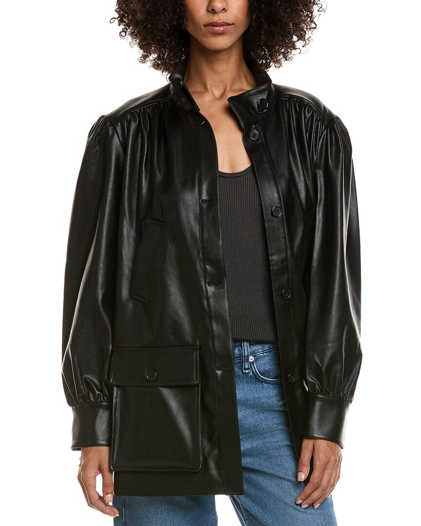 Bardot Clements Vegan Leather Jacket In Black