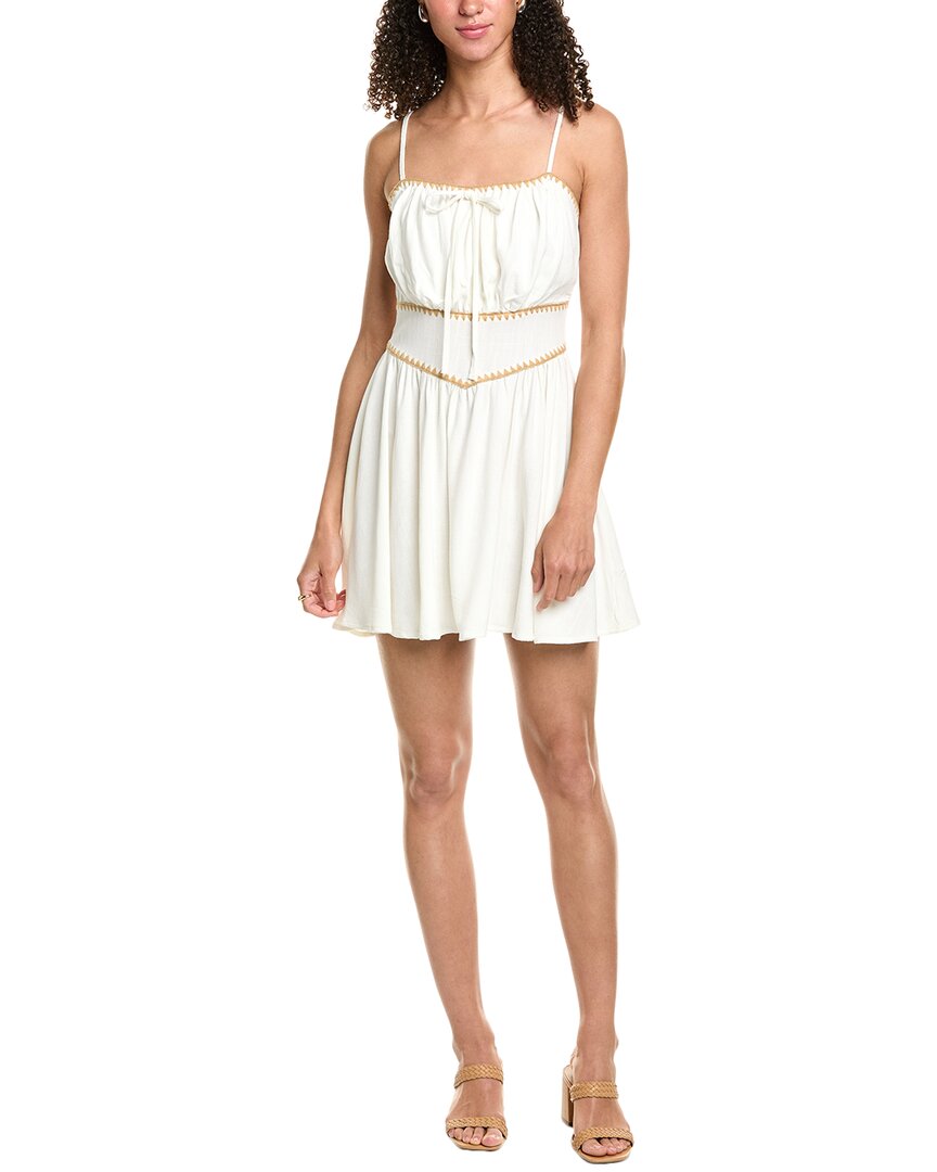 Vintage Havana Linen-blend Mini Dress