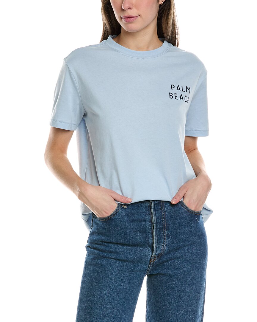 Shop Wildfox Palm Beach T-shirt In Blue