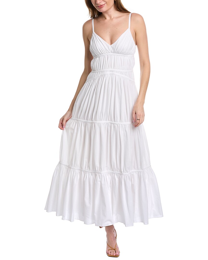 Trina Turk Gemma Tiered Sleeveless Maxi Dress In White | ModeSens