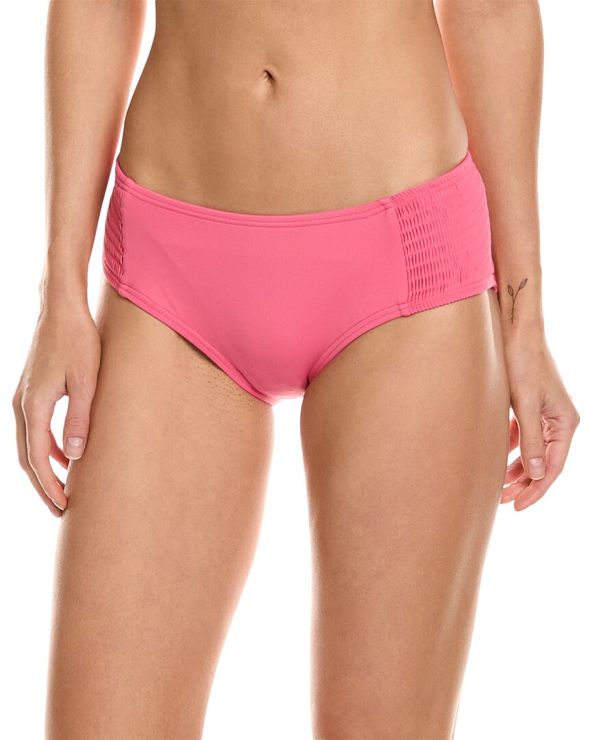 Shop Kate Spade New York Smocked Bikini Bottom In Pink