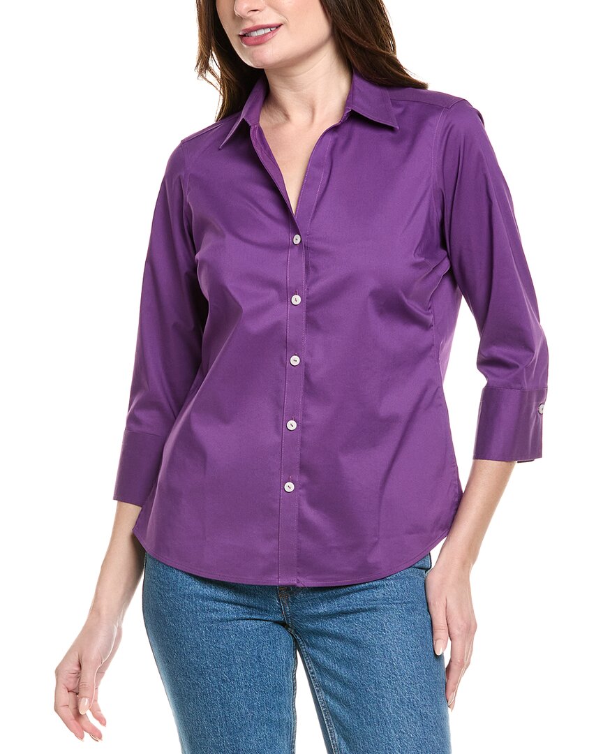 Foxcroft Mary Top In Purple